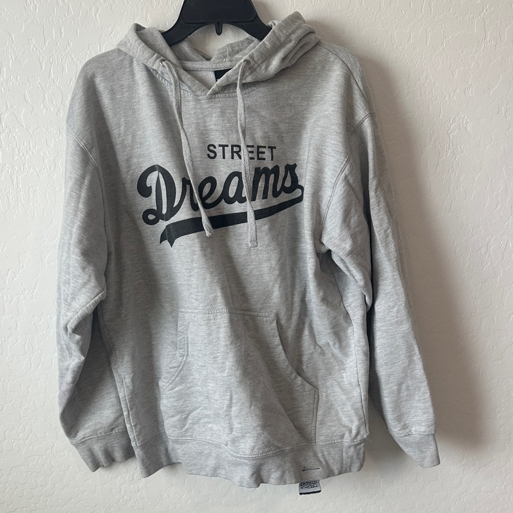 Street Dreams gray Large unisex cotton major league‎ sweatshirt pull over hood